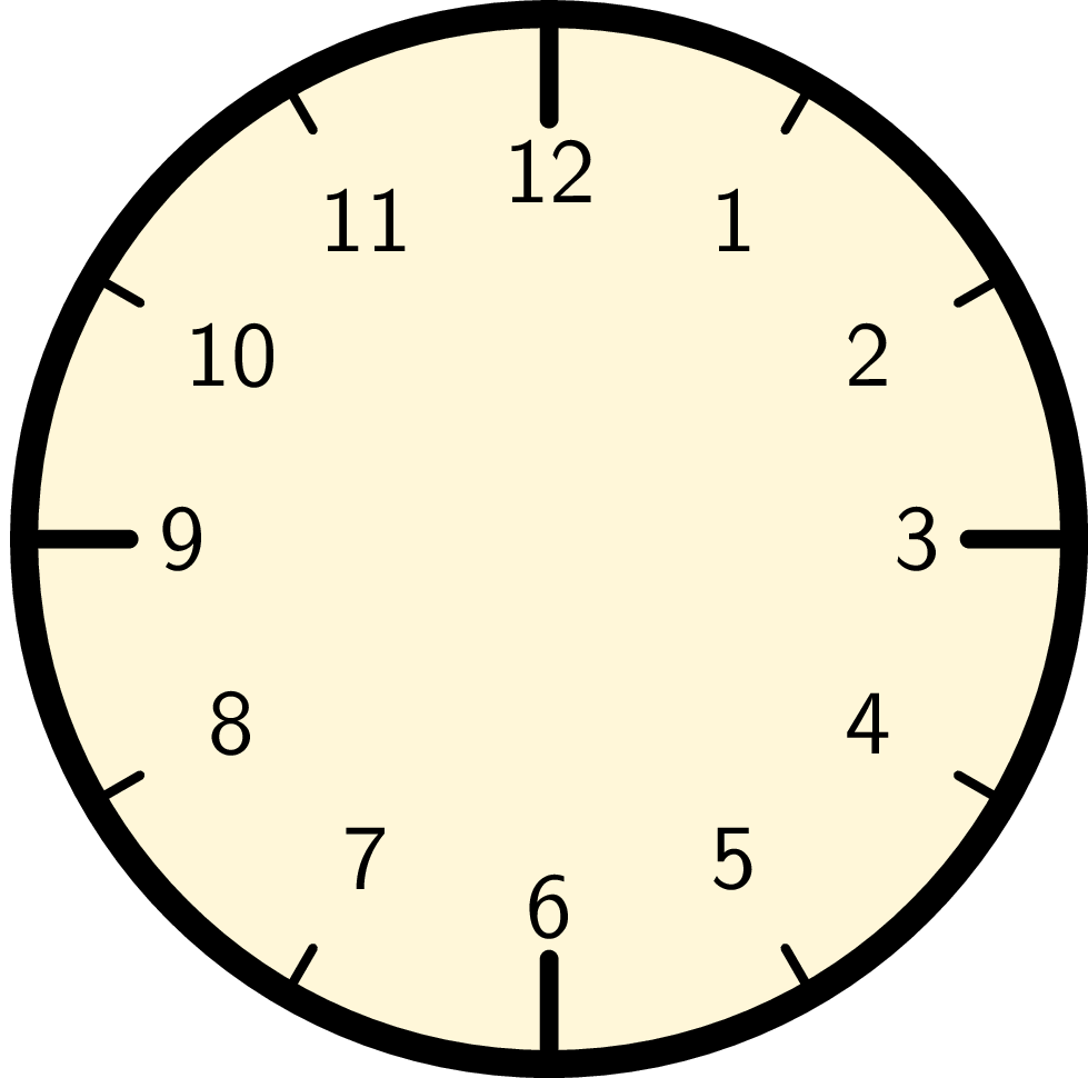 TikZ绘制钟表