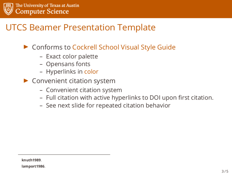 得克萨斯大学奥斯汀分校计算机视觉中心 beamer 主题