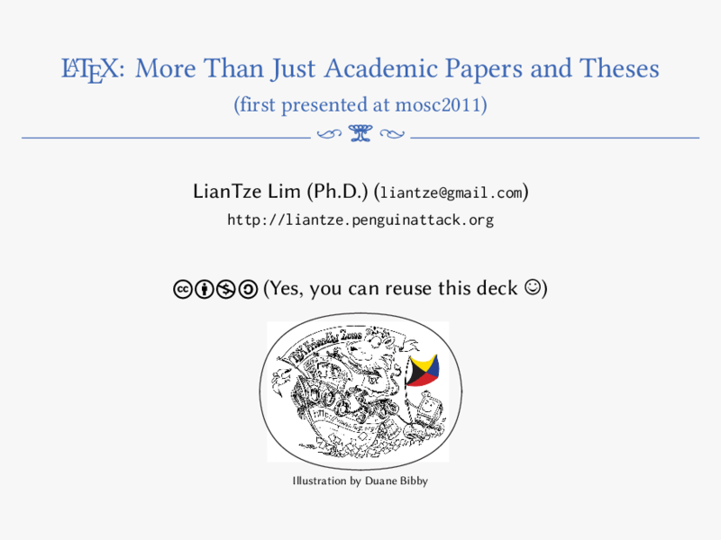 林莲枝 LaTeX 教程: More Than Just Academic Papers and Theses