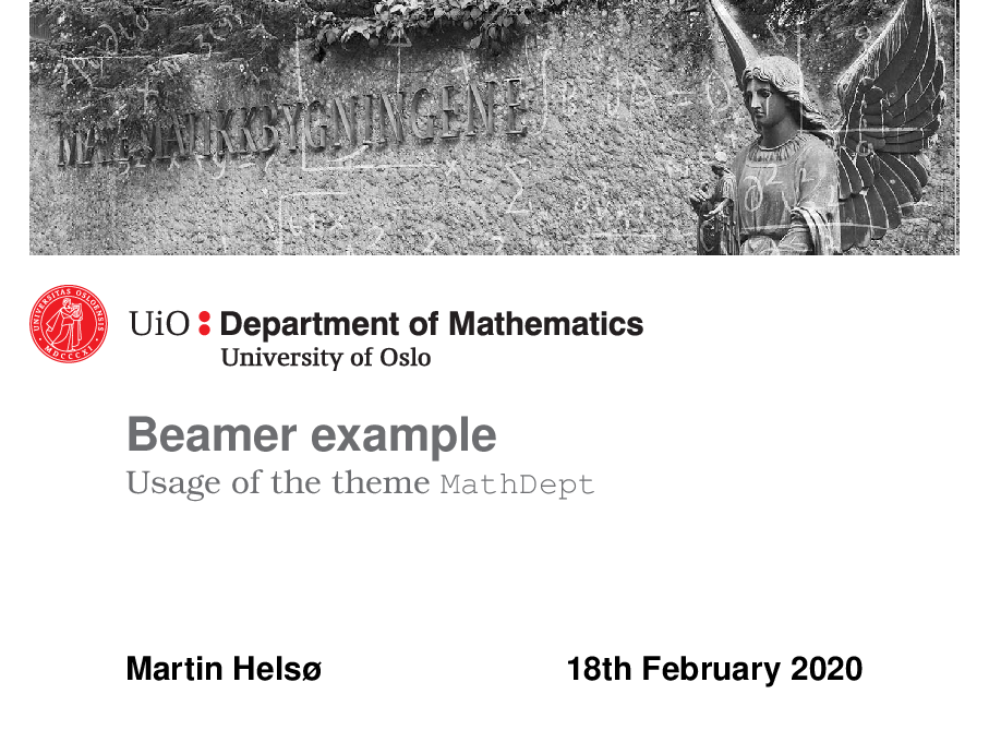 奥斯陆大学数学系 beamer 主题样式