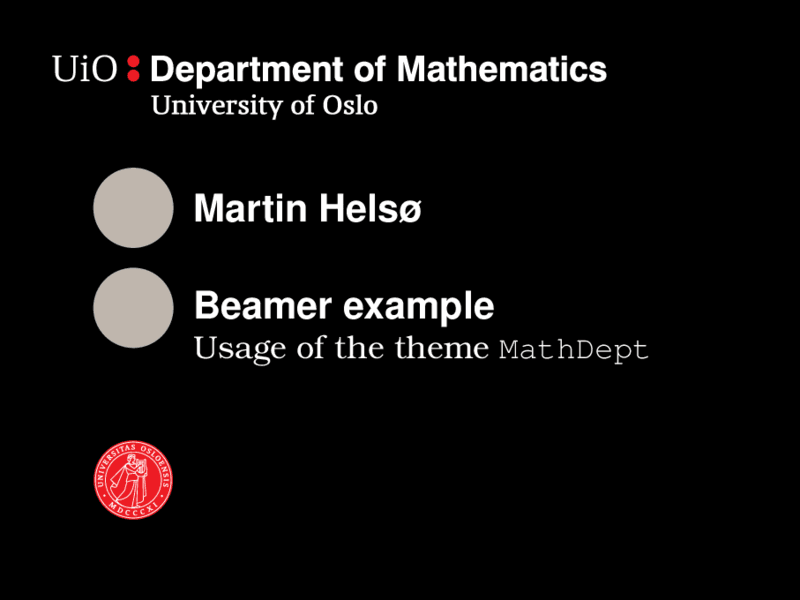 奥斯陆大学数学系 beamer 主题样式