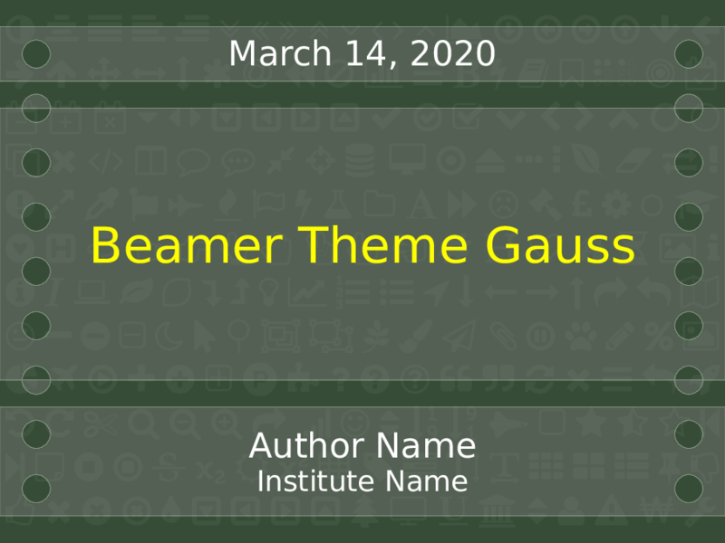 吕老师定制的 Guass 的 beamer 主题模板
