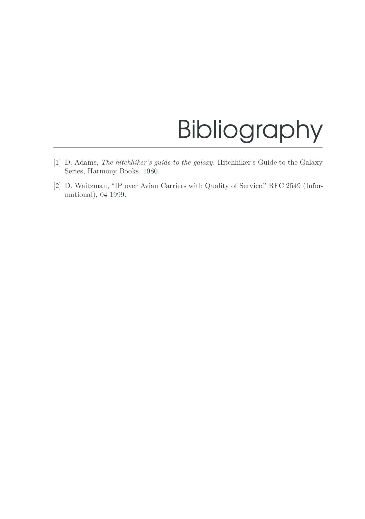 国外bibliography模板图片