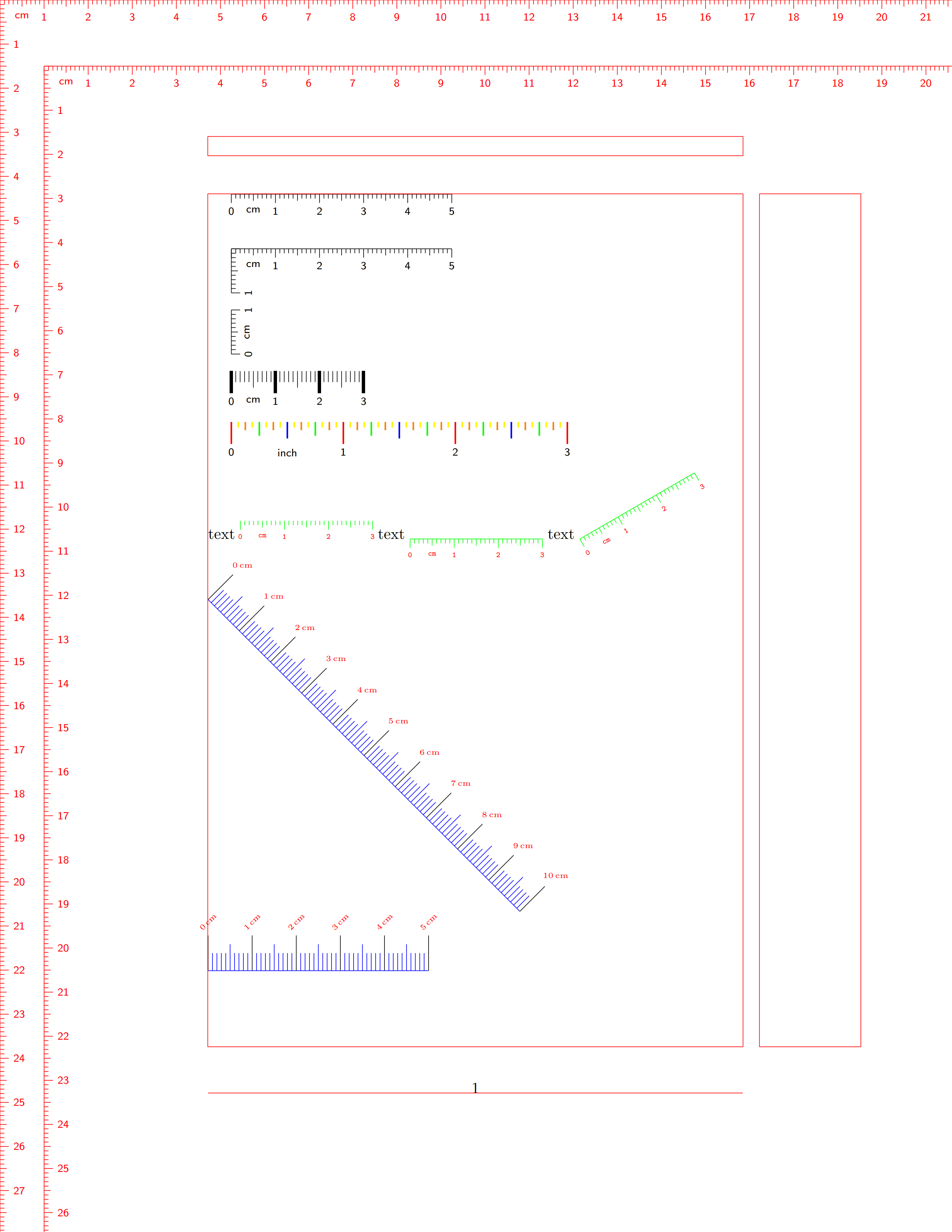 fgruler 绘制页面绝对位置标尺的宏包