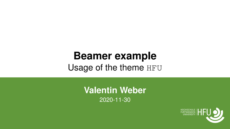 富特旺根应用科学大学（HFU）beamer 主题样式