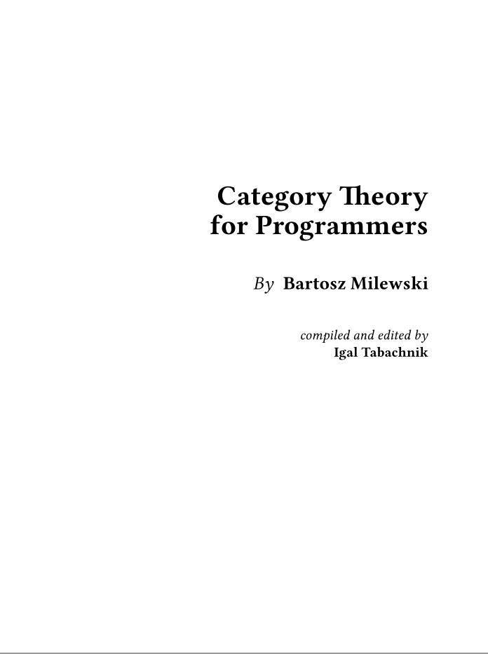 Category Theory for Programmers 书籍latex排版