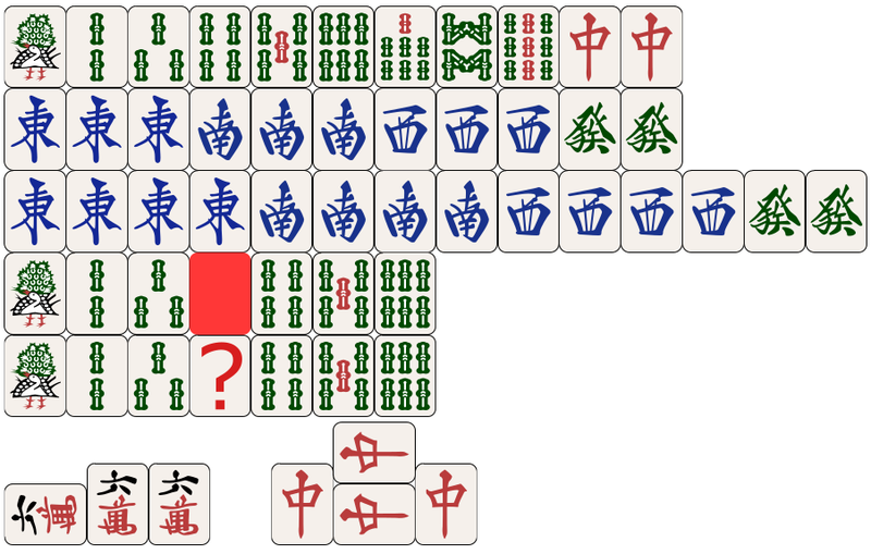 LaTeX 排版麻将宏包 mahjong 样例