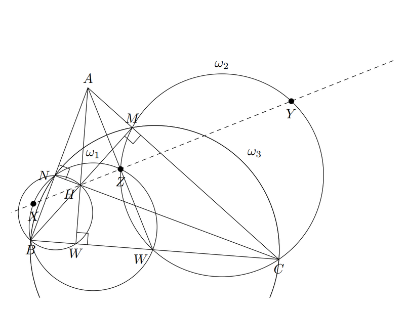 TikZ 绘制一个复杂的几何关系图