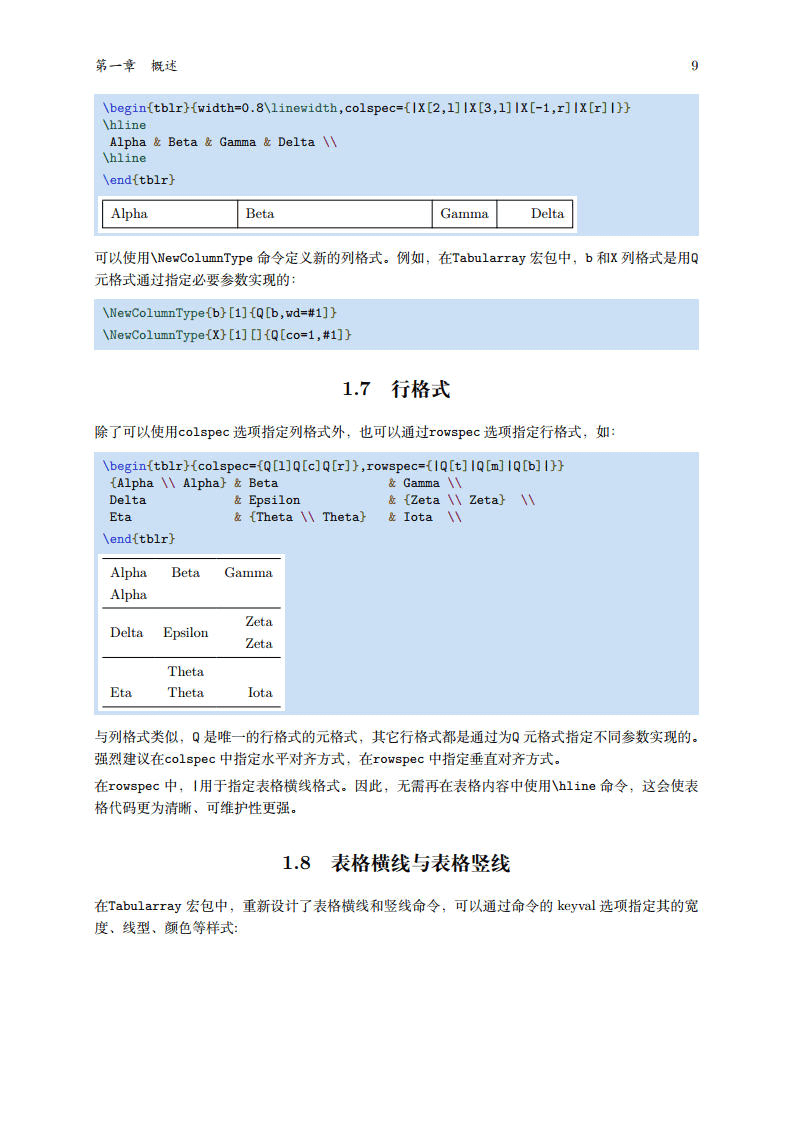 新一代表格tabularray宏包手册中译