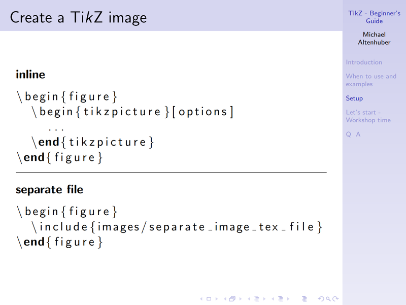 TikZ 的一个小课程排版课件