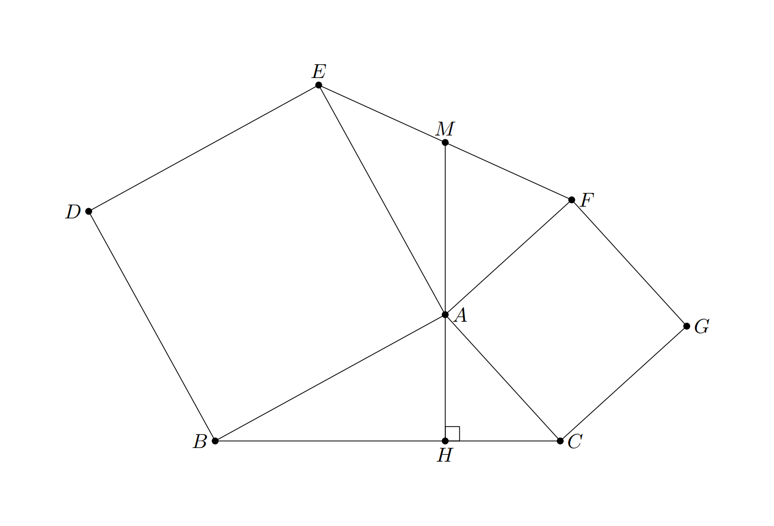 一道初中几何题的配图
