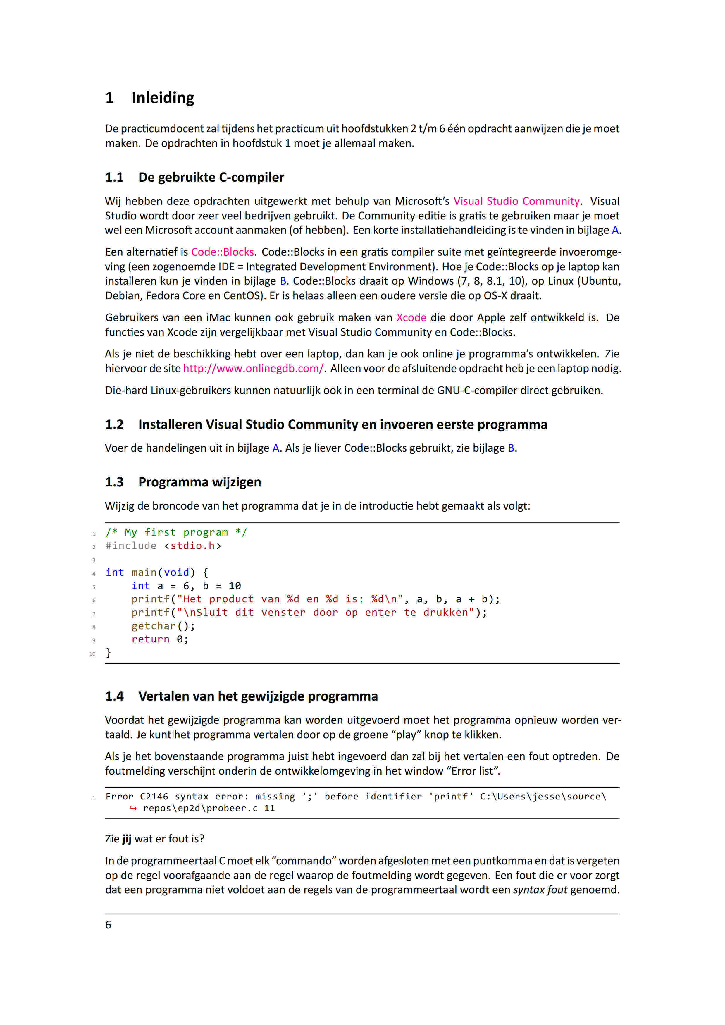 LaTeX 排版的 C 程序语言