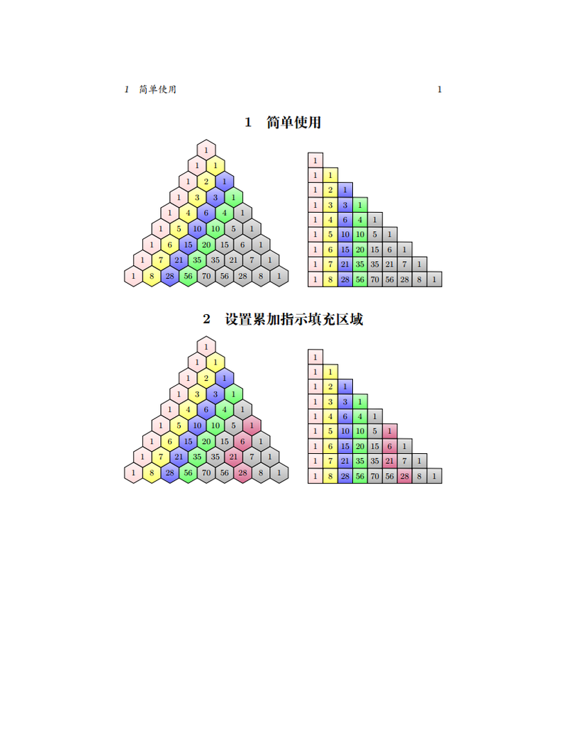 用LaTeX3结合TikZ绘制杨辉三角形