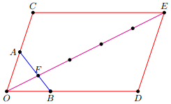tkz-euclide画平行四边形及边、对角线等分点