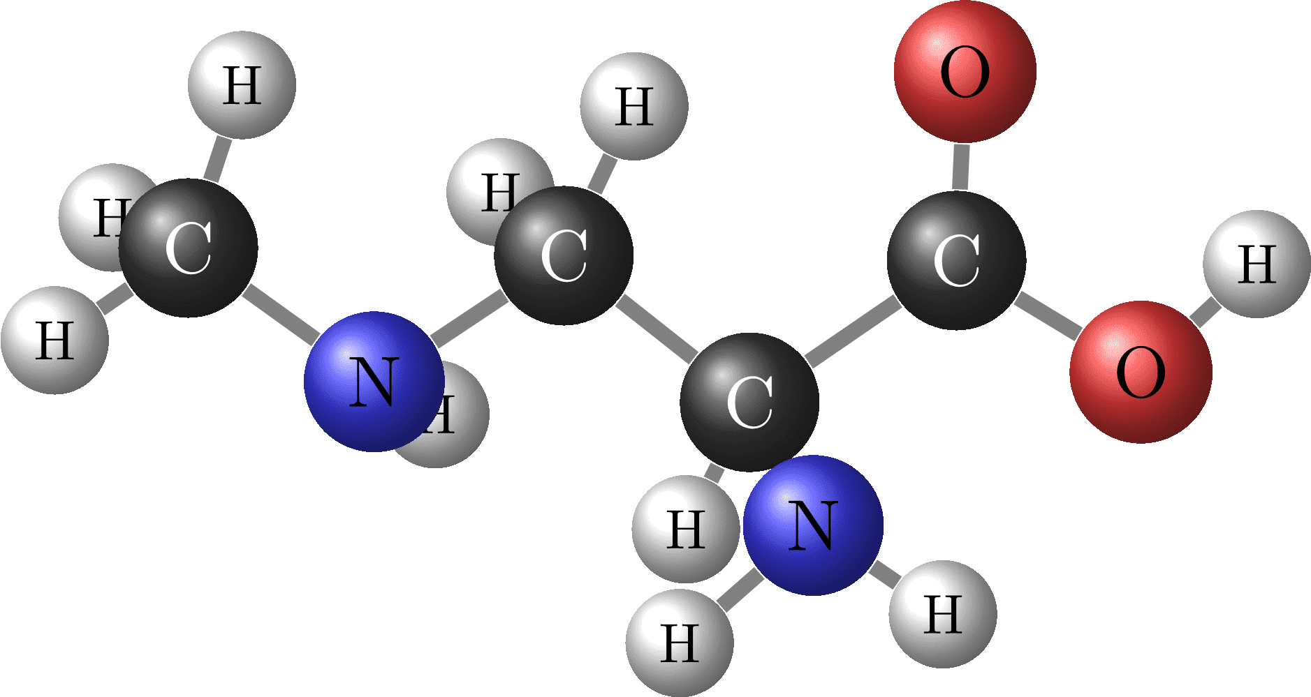 TikZ 绘制有机分子的化学式