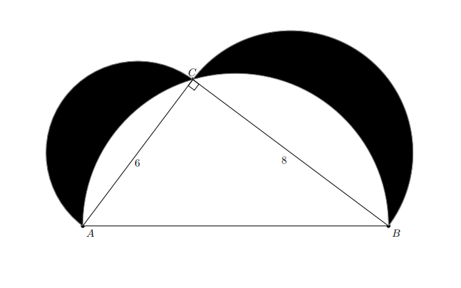 tkz-euclide作求阴影部分面积几何图形