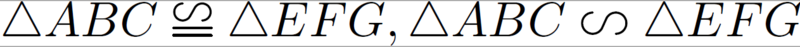 tikz绘制的全等与相似符号