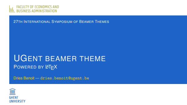 根特大学的 beamer 主题样式