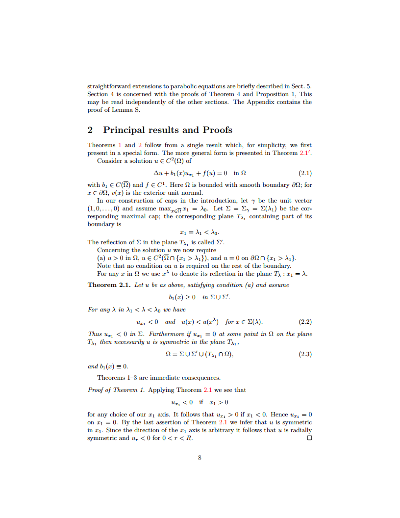 PDE 经典论文 Symmetry and Related Properties via the Maximum Principle 重排