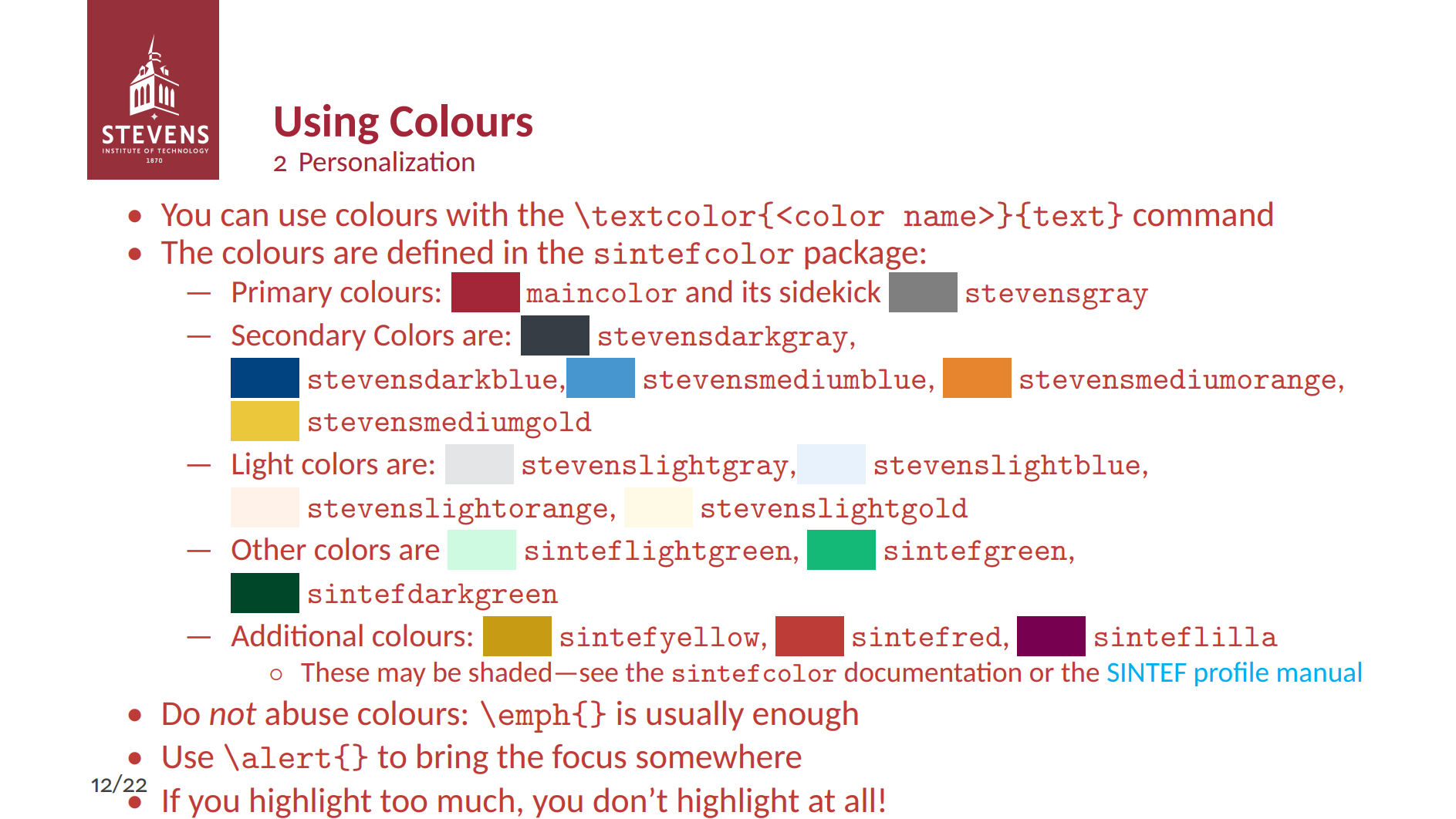 一个多配色方案可选的 beamer 主题