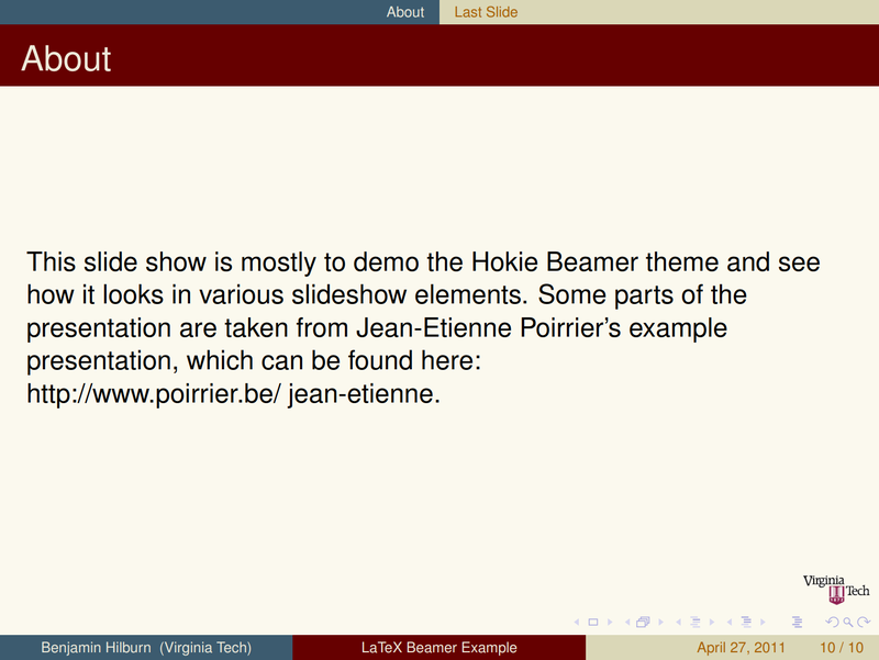 Hokie  beamer 主题样式