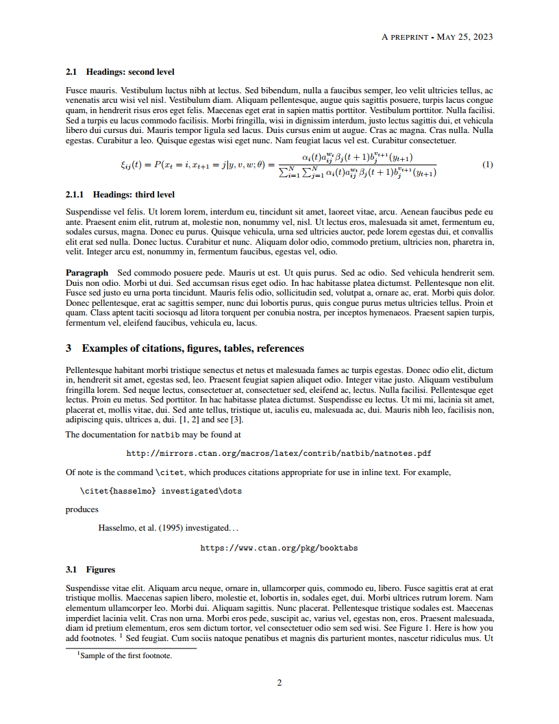 Style and Template for Preprints (arXiv, bio-arXiv)